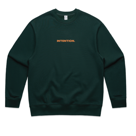 INTENTION. Heavy OS Sweater - The Pine Edition