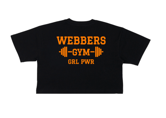 Webbers Gym 'GRL PWR' crop tee