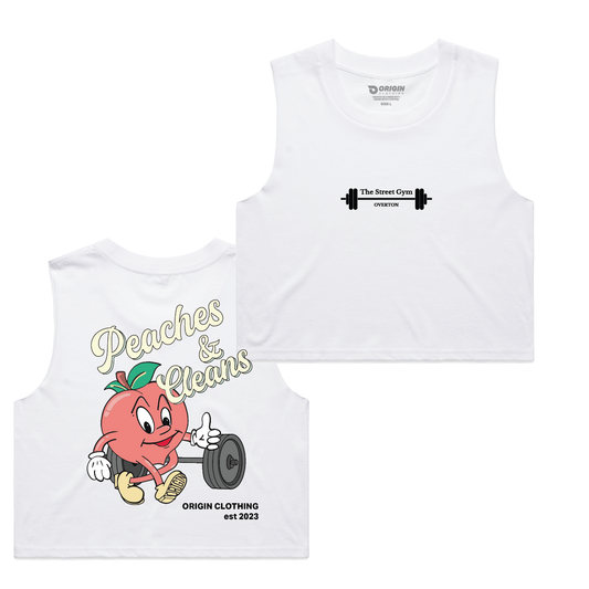 The Street Gym  x Origin Staple Peaches and Cleans Ladies Crop Tank