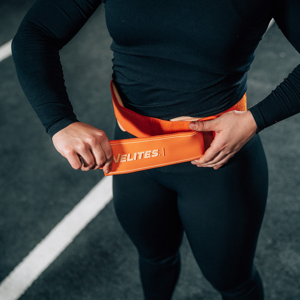 Velites Lifting Belt Orange Customizable