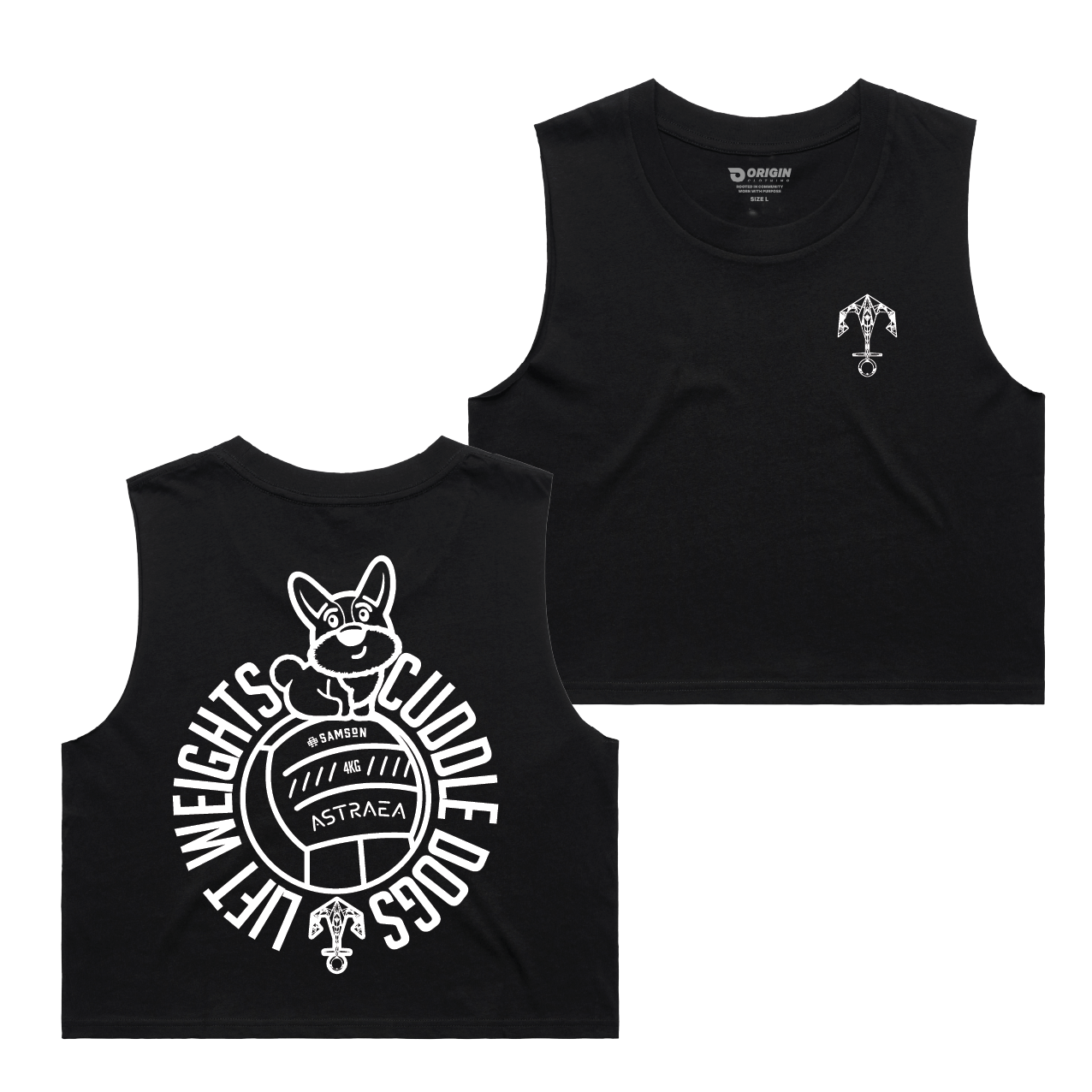 CrossFit Astraea Cuddle Dogs Staple Crop Tank