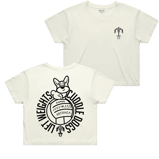 CrossFit Astraea Cuddle Dogs Staple Crop Tee