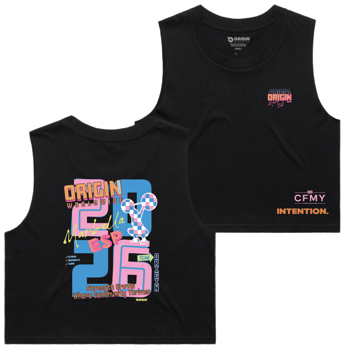Origin x Intention/CFMY Marbella Staple Cropped Tank