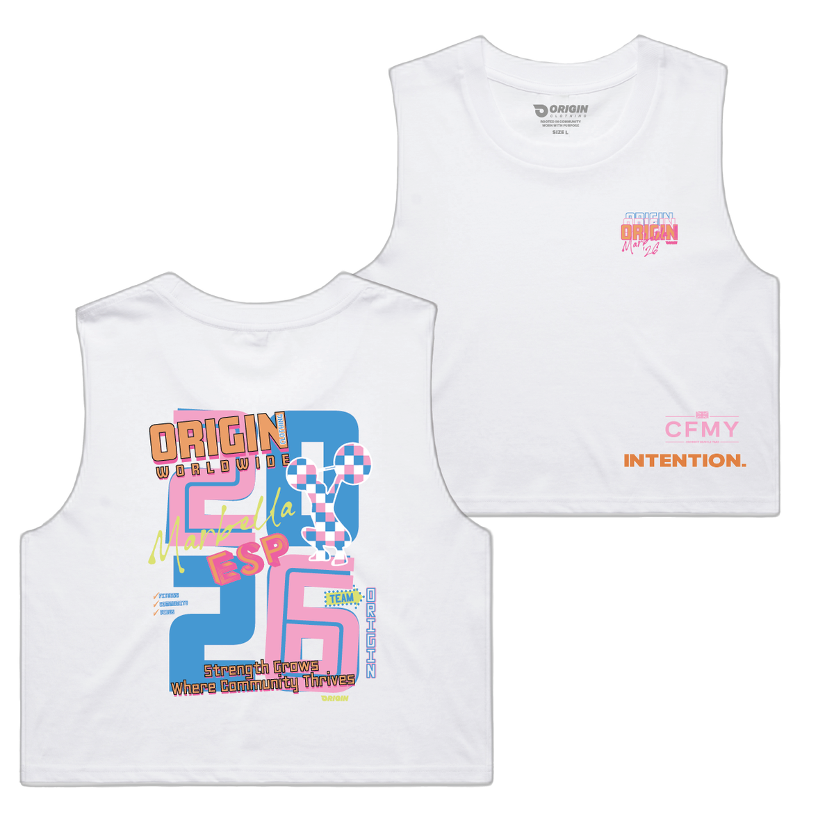 Origin x Intention/CFMY Marbella Staple Cropped Tank