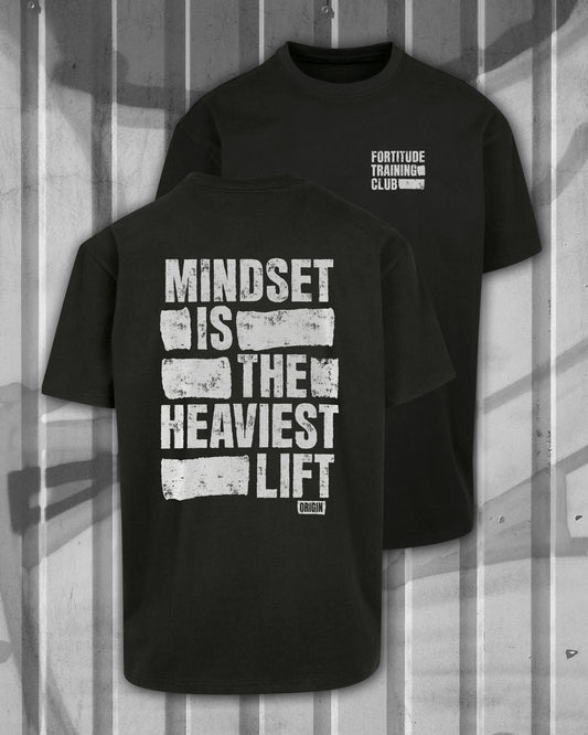 Mindset Is The Heaviest Lift Acid Wash Oversize Tee