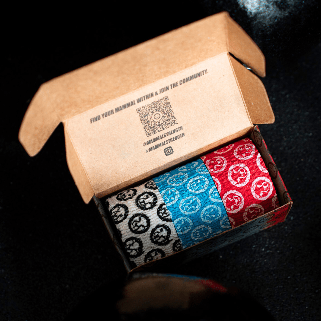 Mammal Tape 5-Metre Rolls - Thumb & Weightlifting Tape (3-Pack / Black / 2.0 Spec)