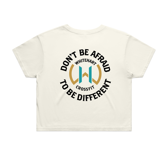 Whitehart Don't Be Afraid To Be Different Crop Tee