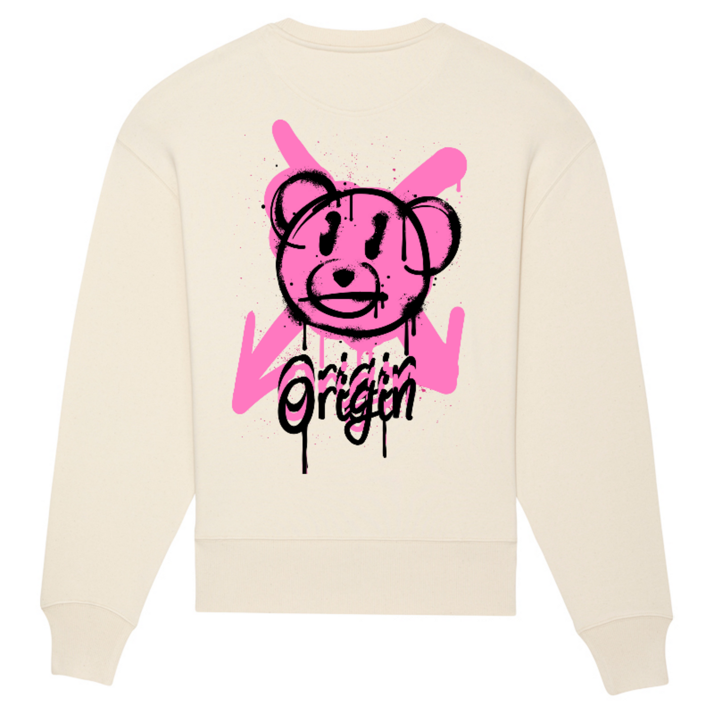 Origin Spray-Teddy Unisex Relaxed Crew Neck Sweatshirt