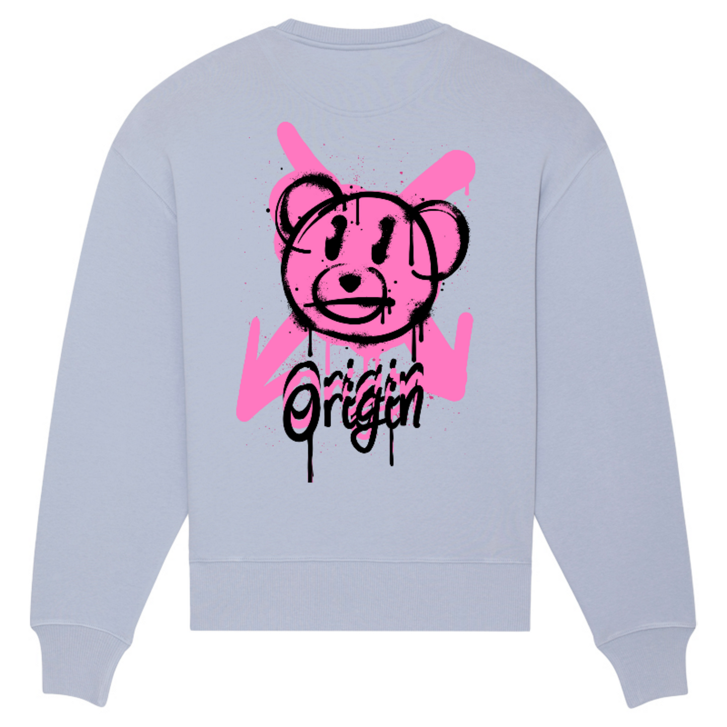 Origin Spray-Teddy Unisex Relaxed Crew Neck Sweatshirt