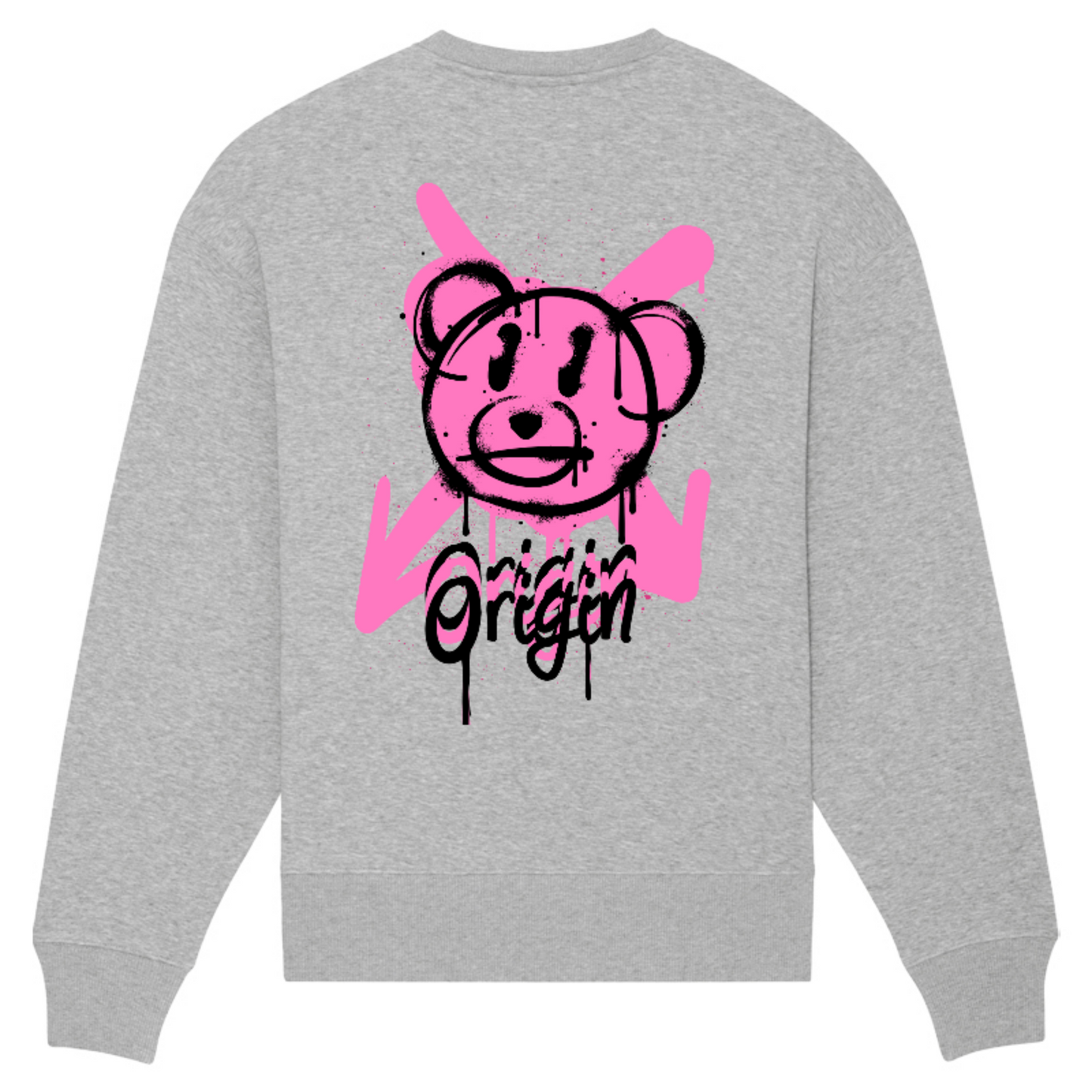 Origin Spray-Teddy Unisex Relaxed Crew Neck Sweatshirt