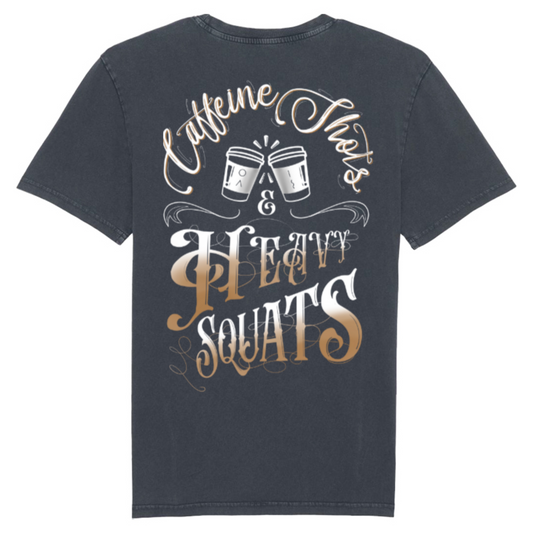 Vintage Caffeine Shots & Heavy Squats Tee